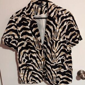 East 5th Zebra Print Blazer
